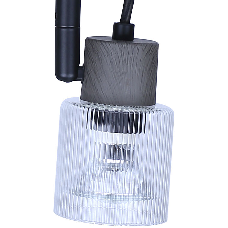 Owen Black and Wood Track Lighting Ceiling Light