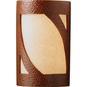 Ambiance 1 Light 5.75 inch Sienna Brown Crackle Wall Sconce Wall Light