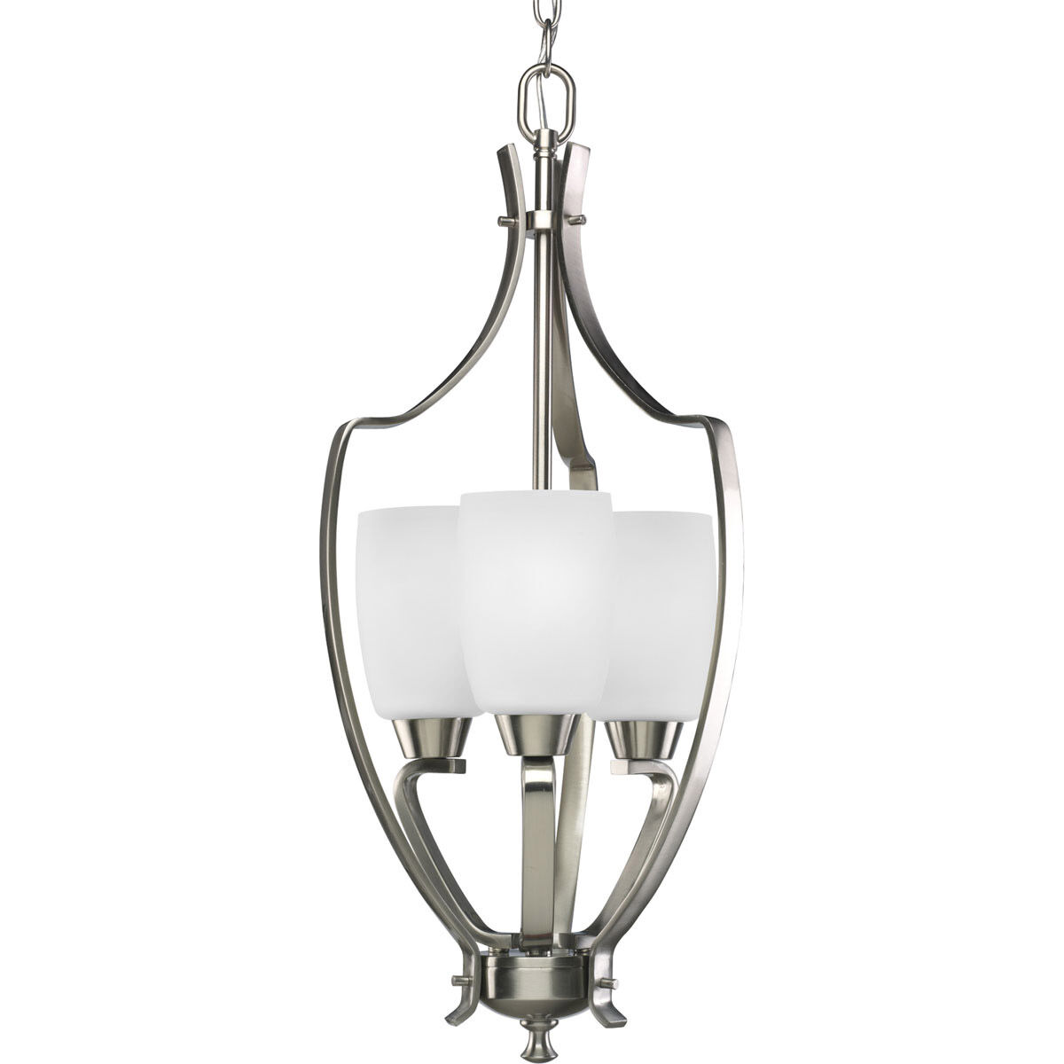 Miranda 3 Light 12 inch Brushed Nickel Hall & Foyer Ceiling Light