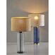 Delilah 23 inch 100.00 watt Antique Brass and Blue Textured Glass Table Lamp Portable Light