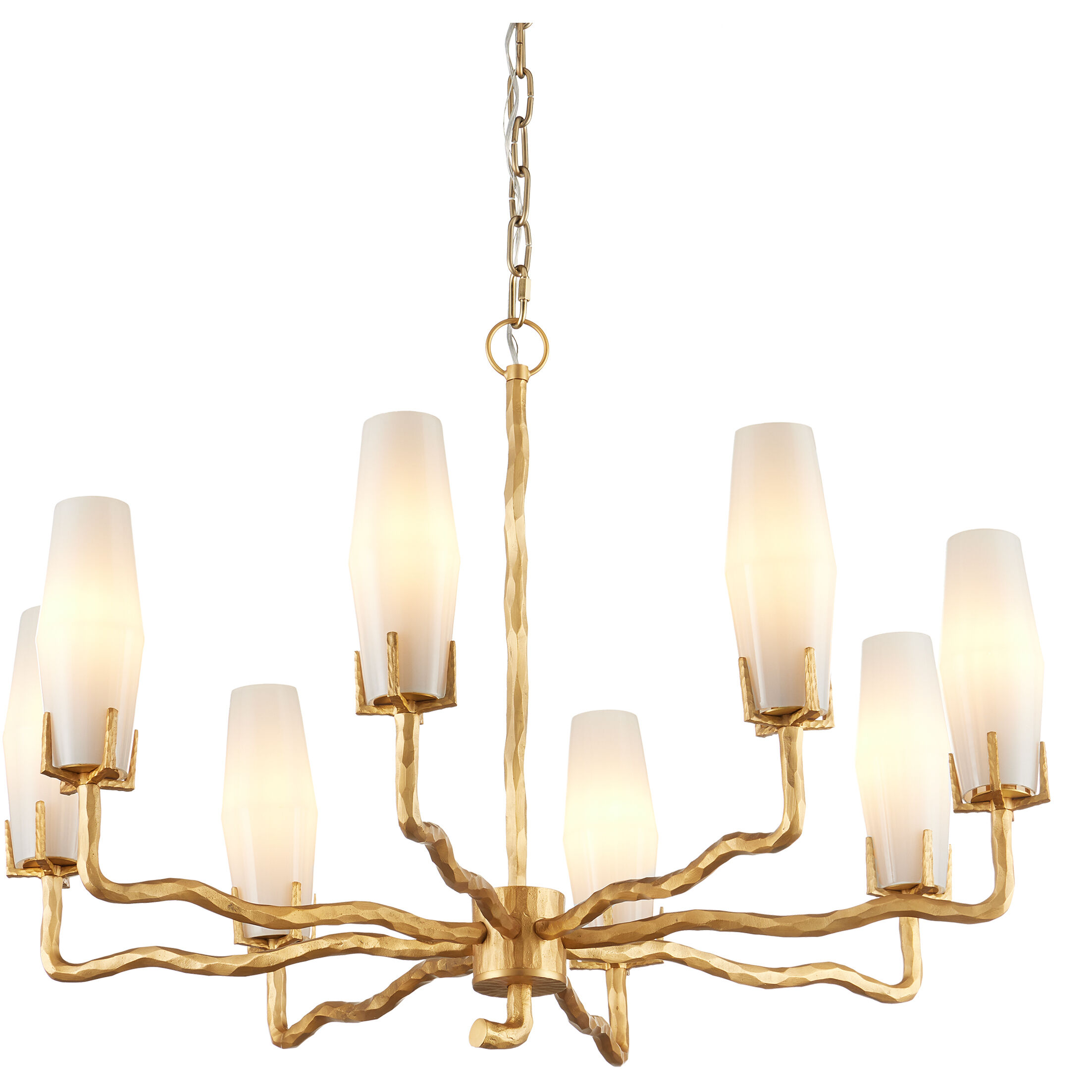 Mathilda 8 Light 36 inch White/Matte Gold Chandelier Ceiling Light