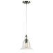 Signature 1 Light 8.25 inch Brushed Nickel Mini Pendant Ceiling Light
