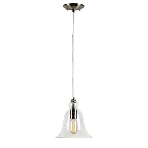 Signature 1 Light 8.25 inch Brushed Nickel Mini Pendant Ceiling Light