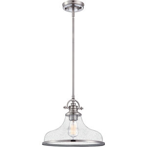 Grant 1 Light 14 inch Brushed Nickel Pendant Ceiling Light