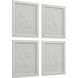 Ispra Matte White Wall Decor, Set of 4