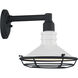 Blue Harbor 1 Light 10 inch Gloss White and Textured Black Outdoor Wall Fixture