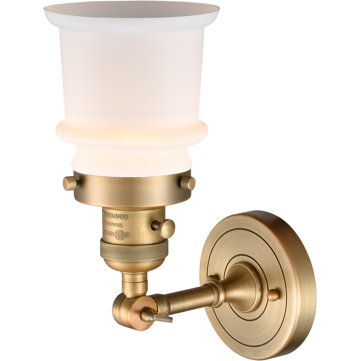 Franklin Restoration Small Canton LED 6.5 inch Brushed Brass Sconce Wall Light, Franklin Restoration