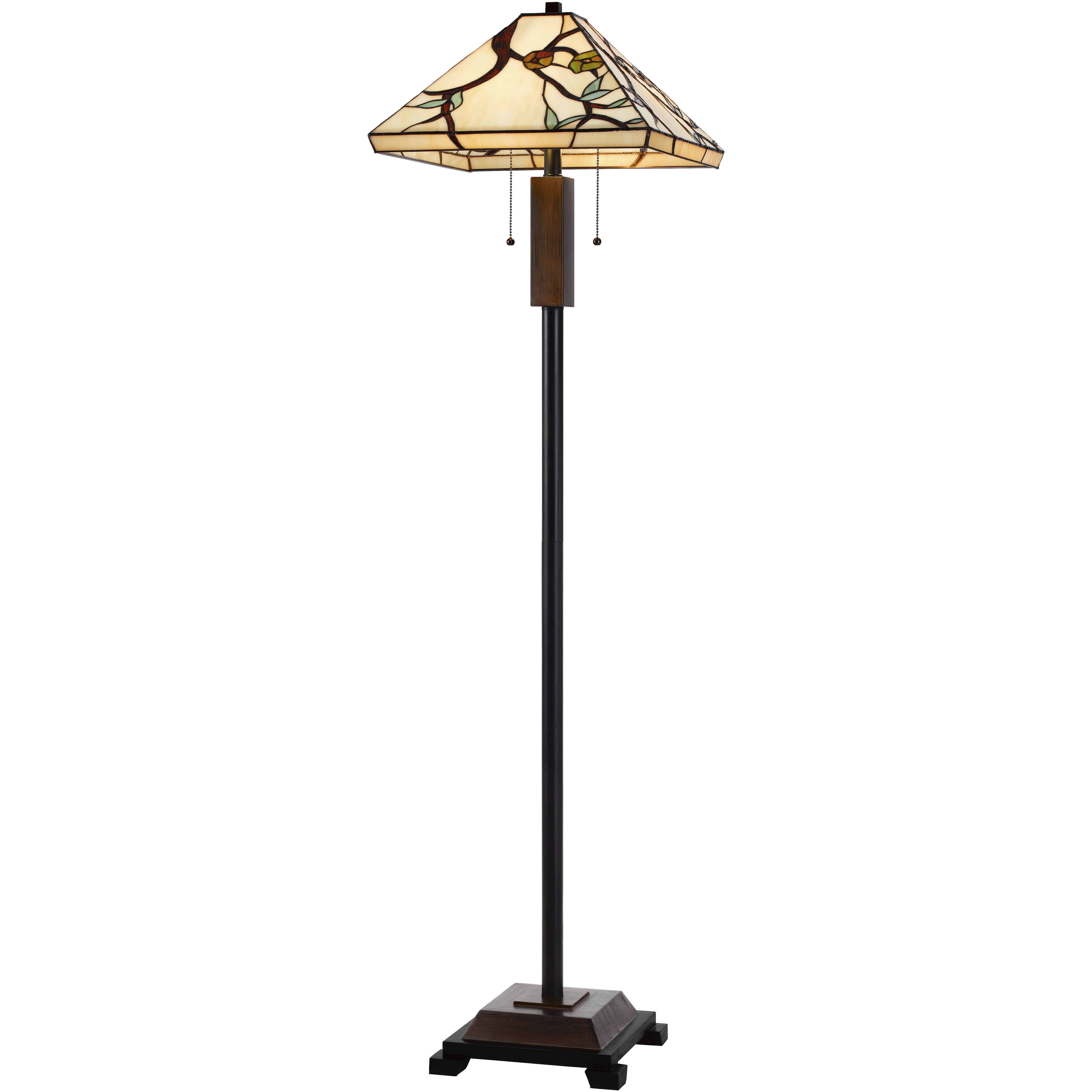 3101 Tiffany 60 inch 60.00 watt Dark Bronze and Wood Floor Lamp Portable Light