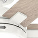 Georgetown 52 inch Fresh White with Light Oak and Fresh White Blades Ceiling Fan