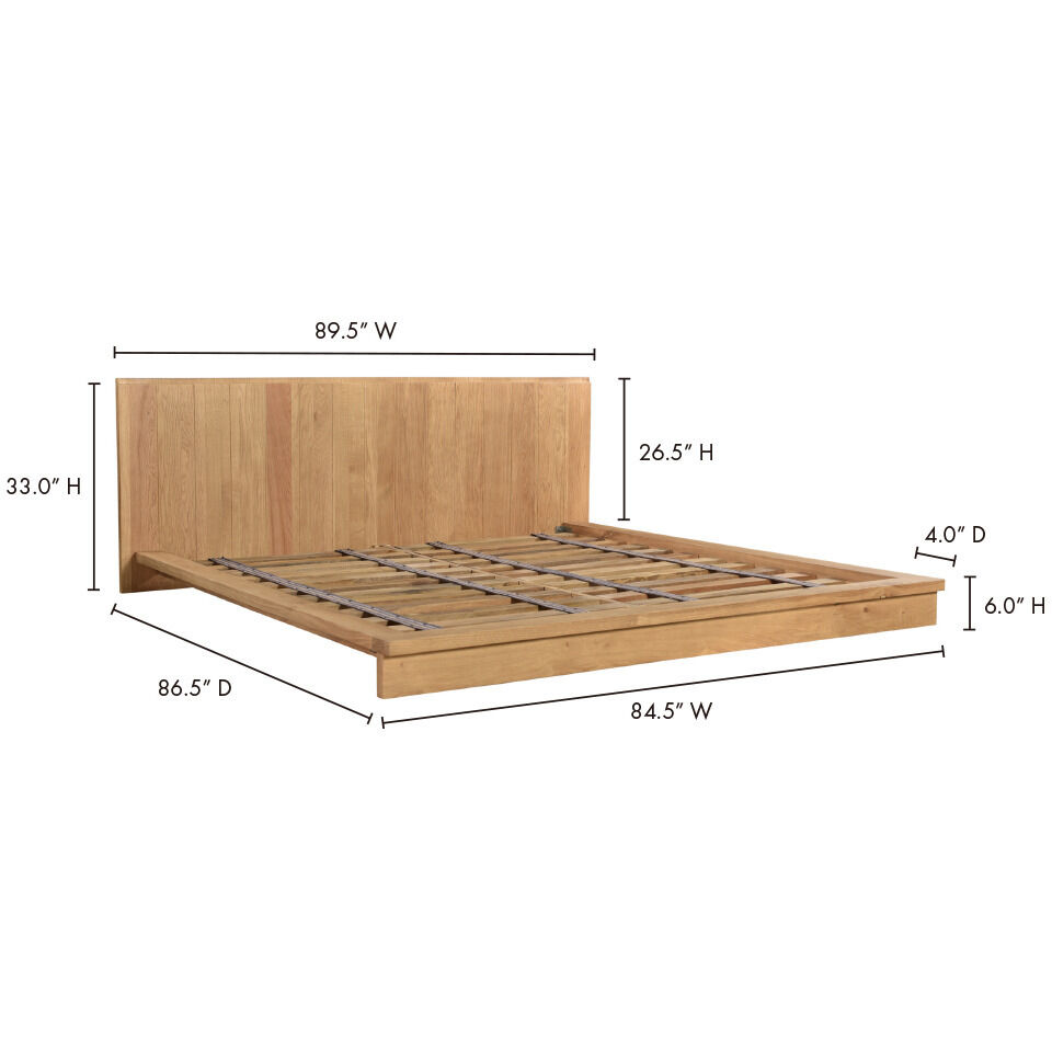 Plank Natural Bed, King