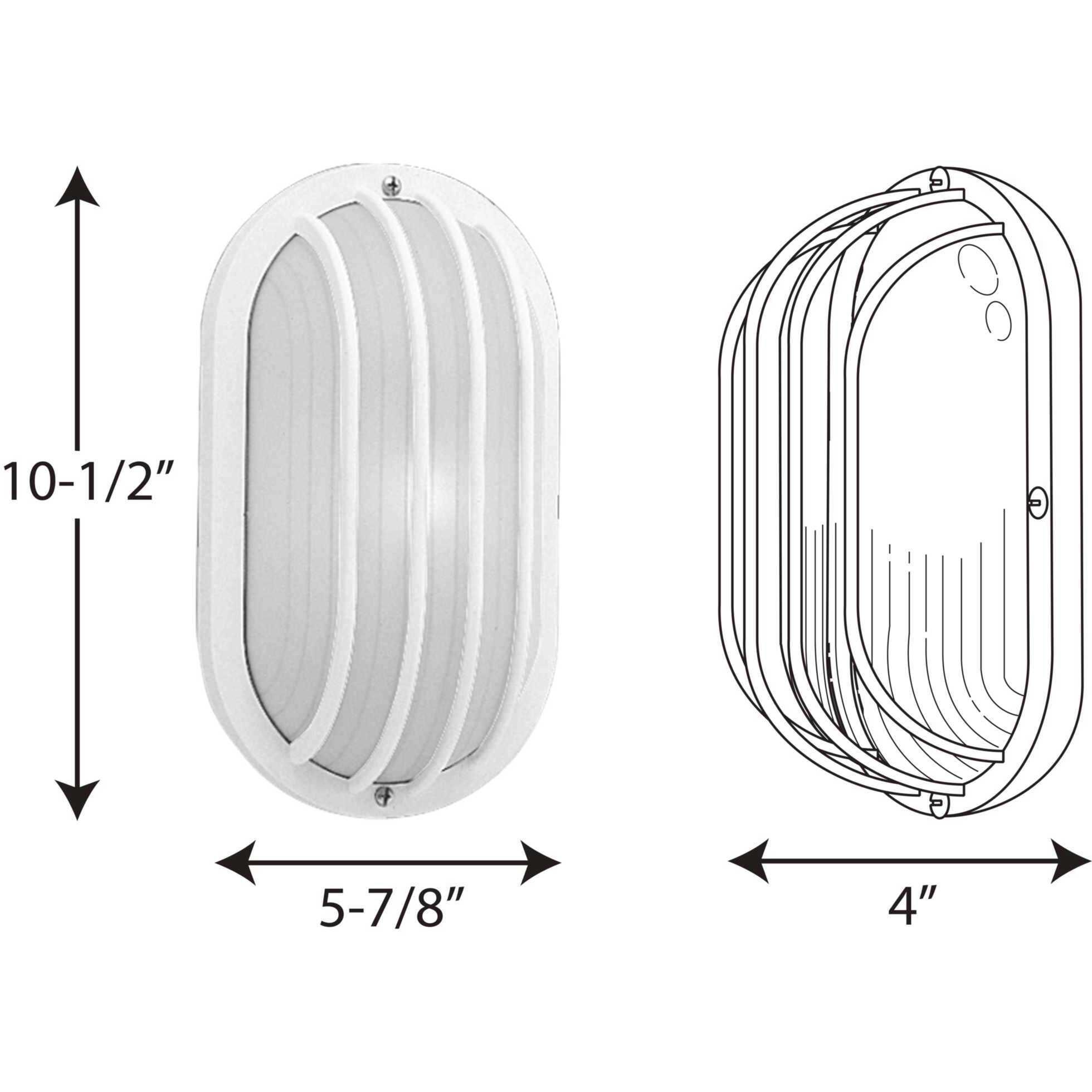 Bulkheads 1 Light 10.5 inch White Outdoor Ceiling/Wall Mount Bulkhead