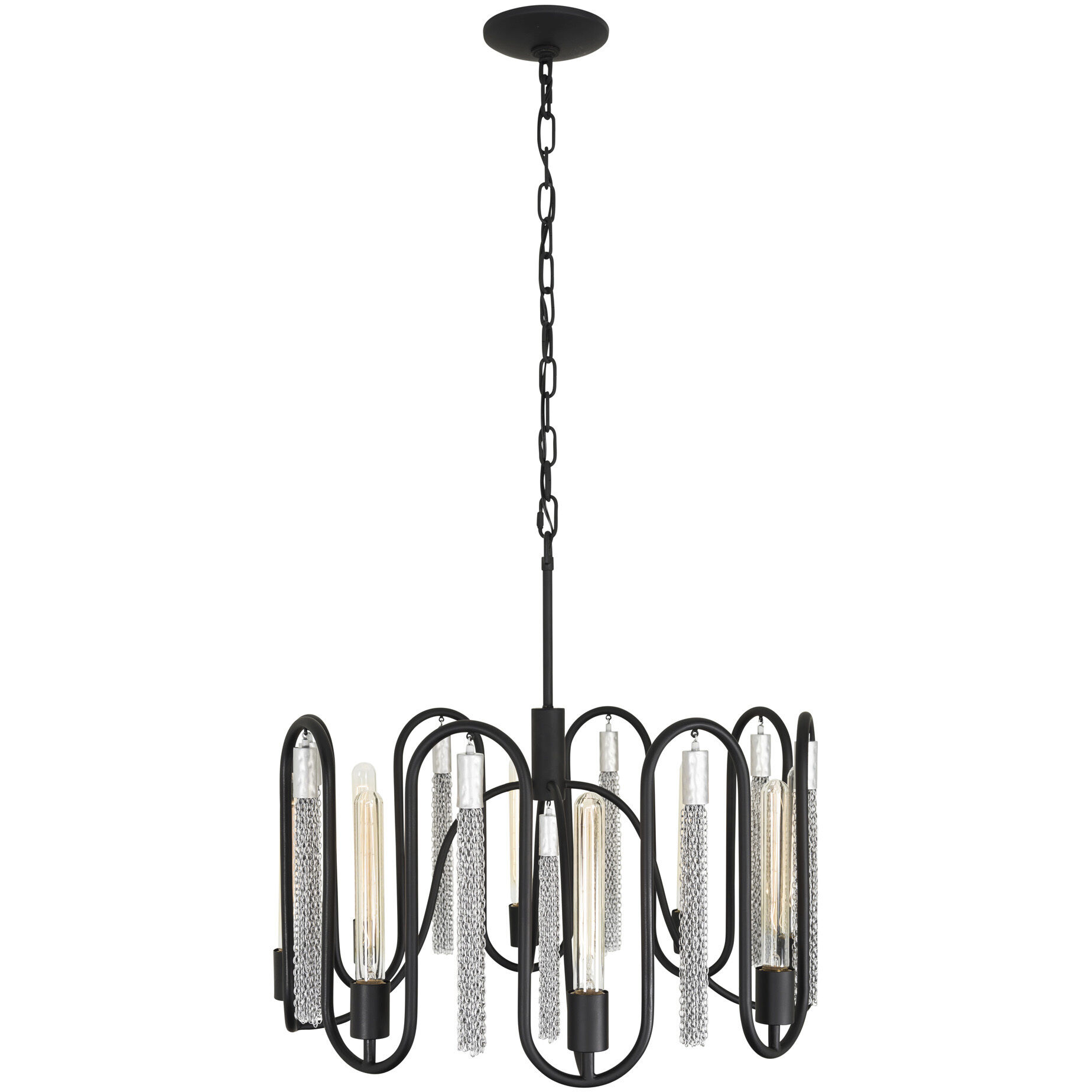 Darden 8 Light 24 inch Matte Black/Painted Chrome Pendant Ceiling Light