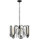 Darden 8 Light 24 inch Matte Black/Painted Chrome Pendant Ceiling Light