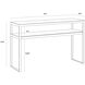 Evert 51 X 15 inch White / Antique Brass Console Table