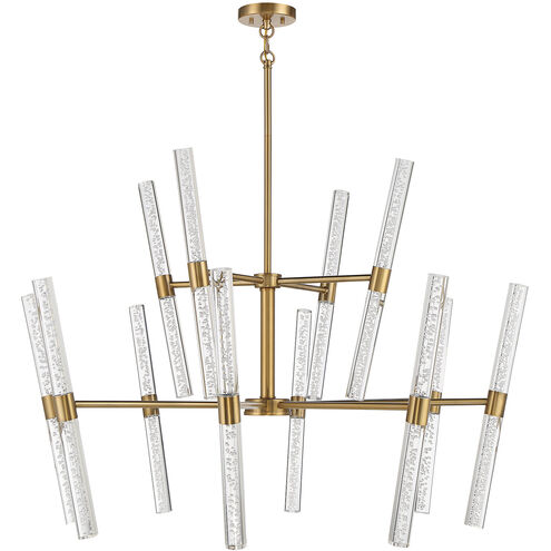 Arlon LED 44 inch Warm Brass Chandelier Ceiling Light