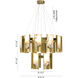 Canada LED 31.5 inch Satin Brass Chandelier Ceiling Light