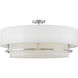 Graham 30 inch Polished Nickel Indoor Semi-Flush Mount Ceiling Light, Convertible