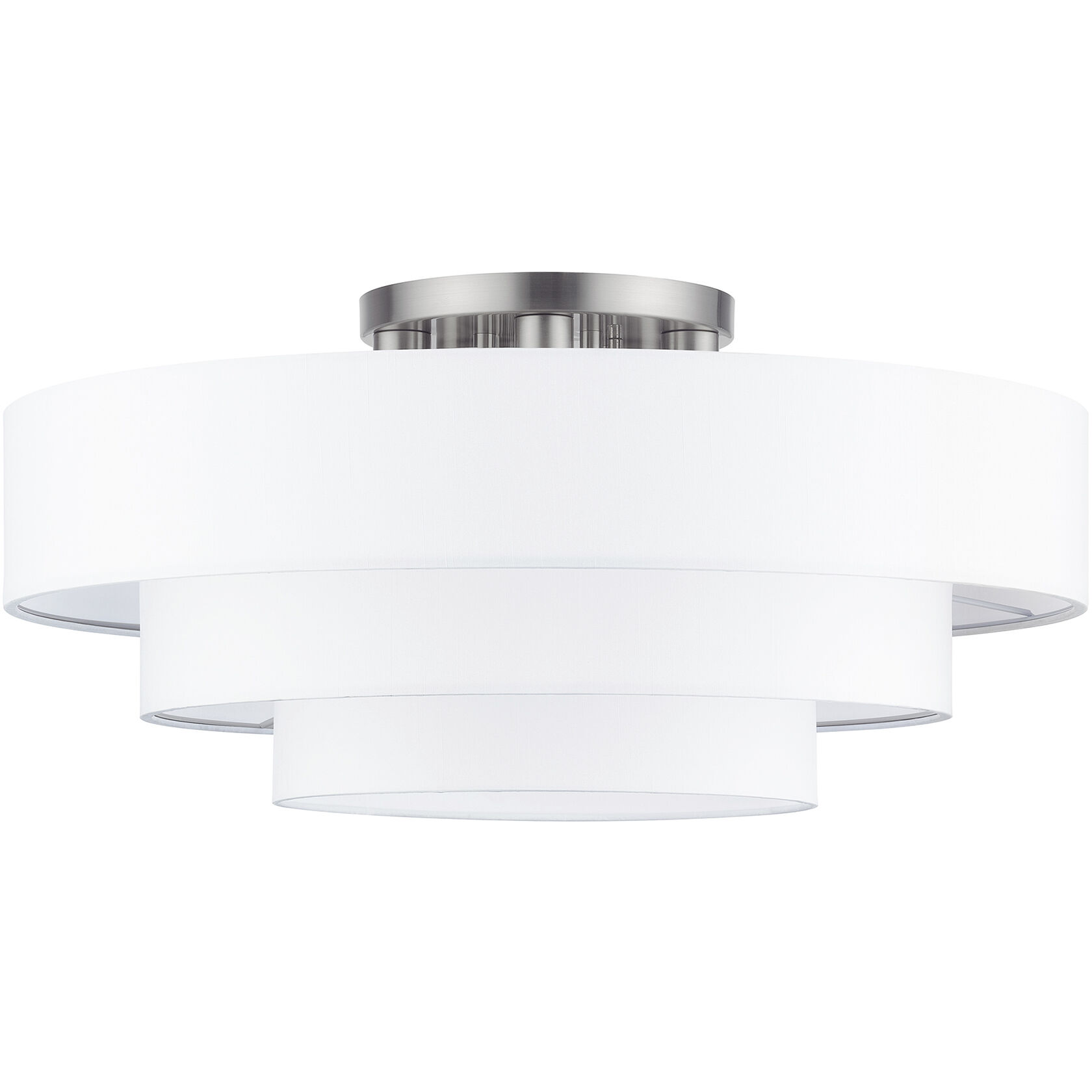 Manorwood 5 Light 28 inch Brushed Nickel Semi-Flush Ceiling Light