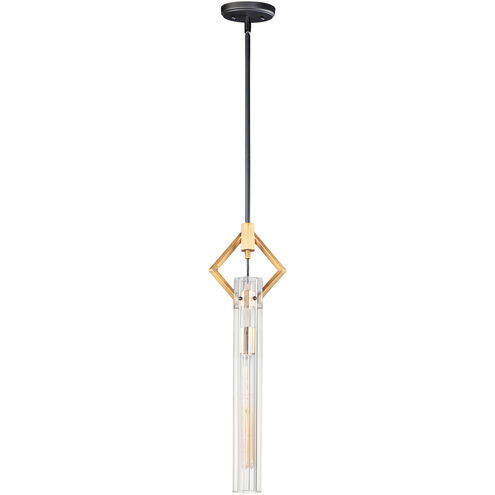 Flambeau 1 Light 3 inch Black/Antique Brass Single Pendant Ceiling Light