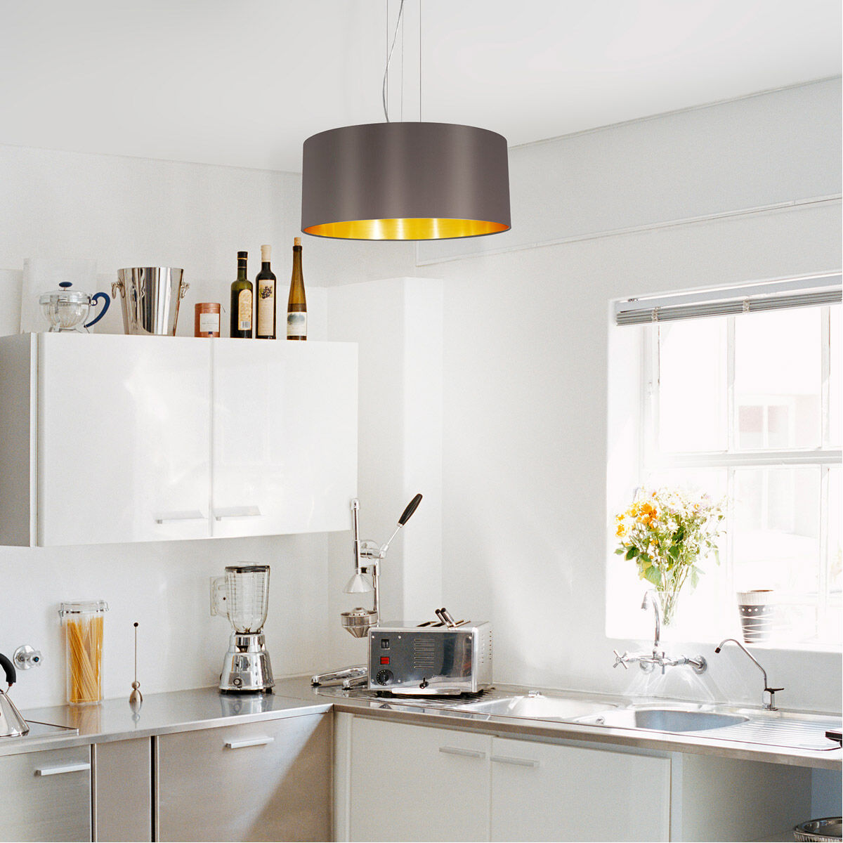 Maserlo 3 Light 20.87 inch Satin Nickel Pendant Ceiling Light