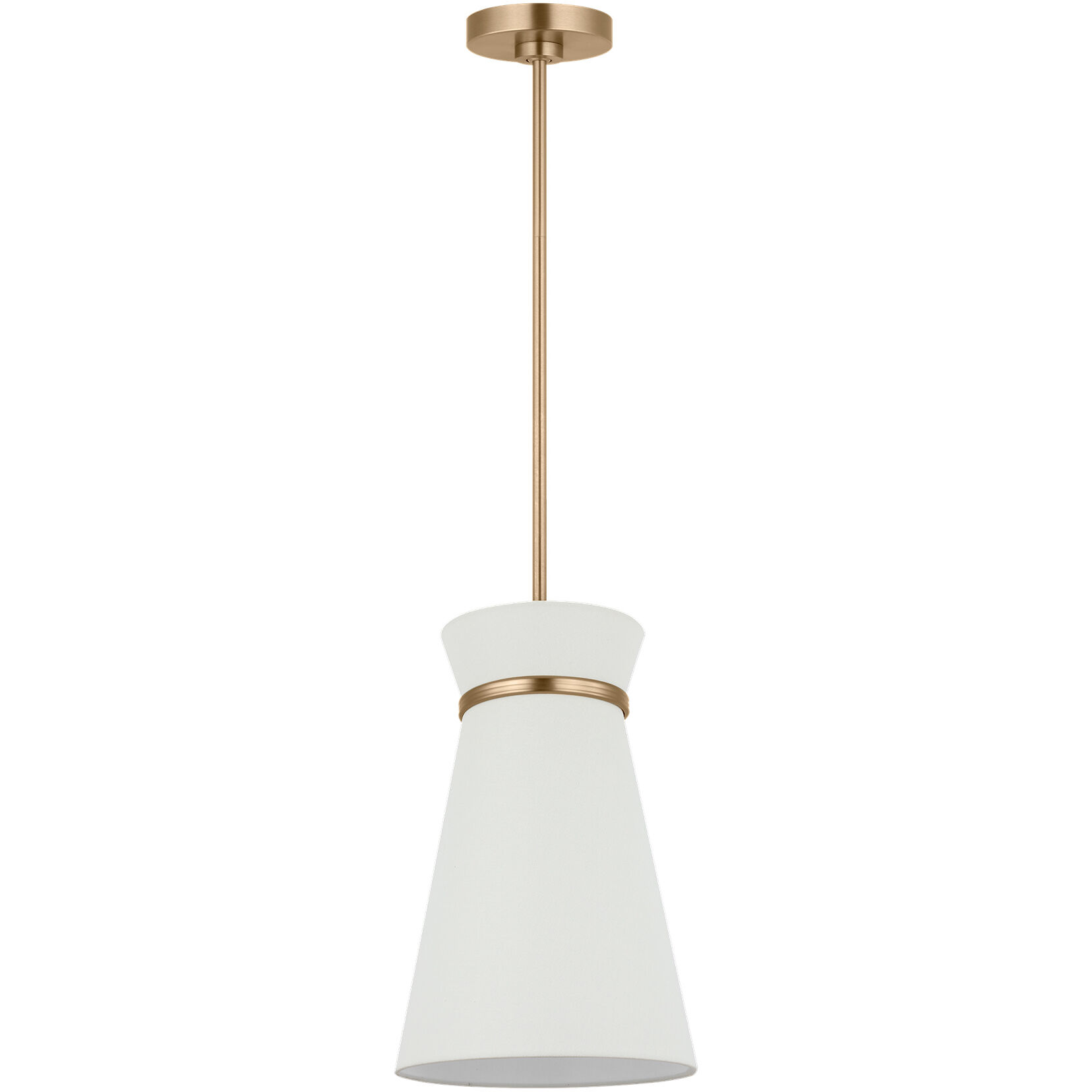 Fynn LED 9.75 inch Satin Brass Pendant Ceiling Light