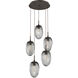 Meteo LED LED Flat Bronze Chandelier Ceiling Light, Round Multi-Port