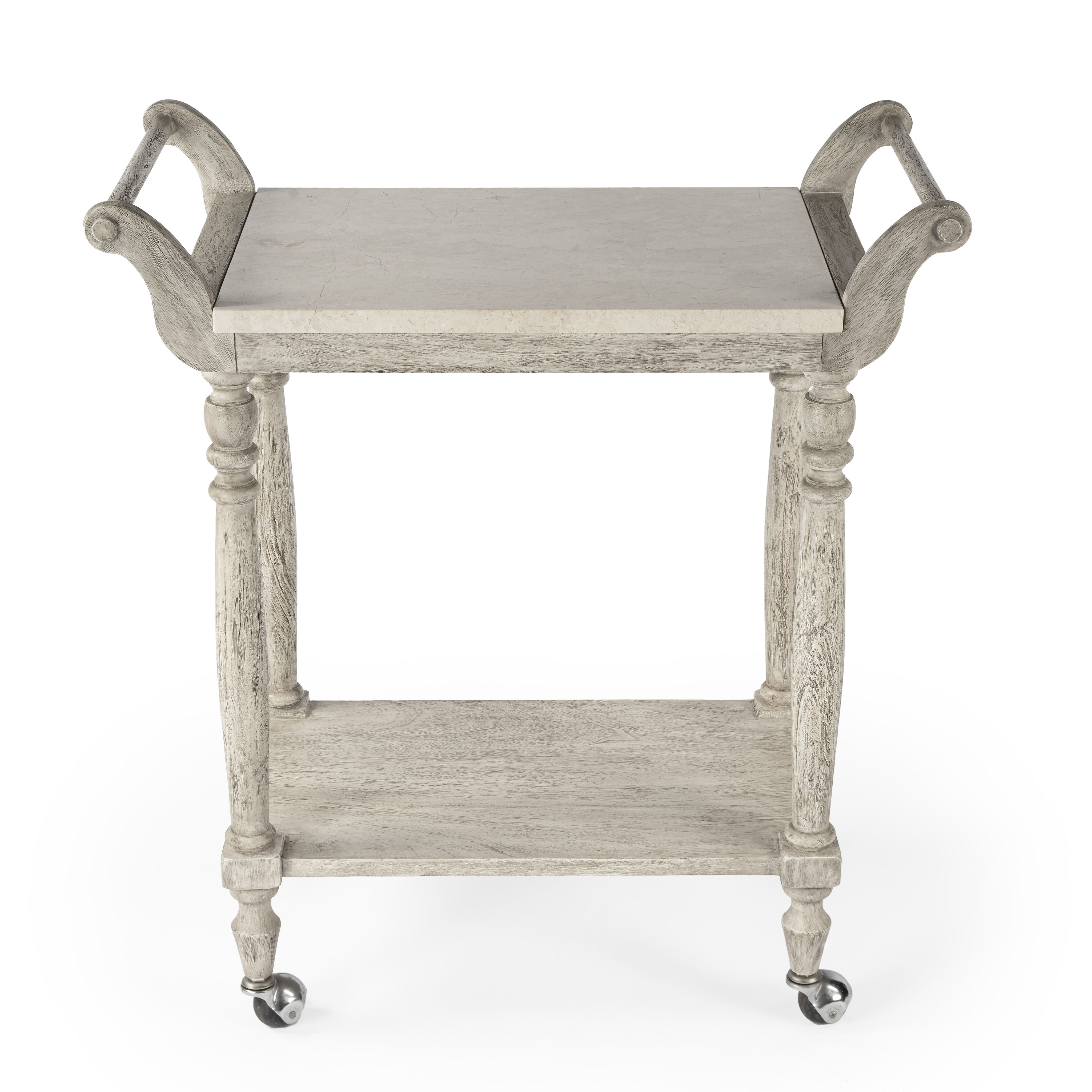 Danielle Marble Bar Cart in Gray
