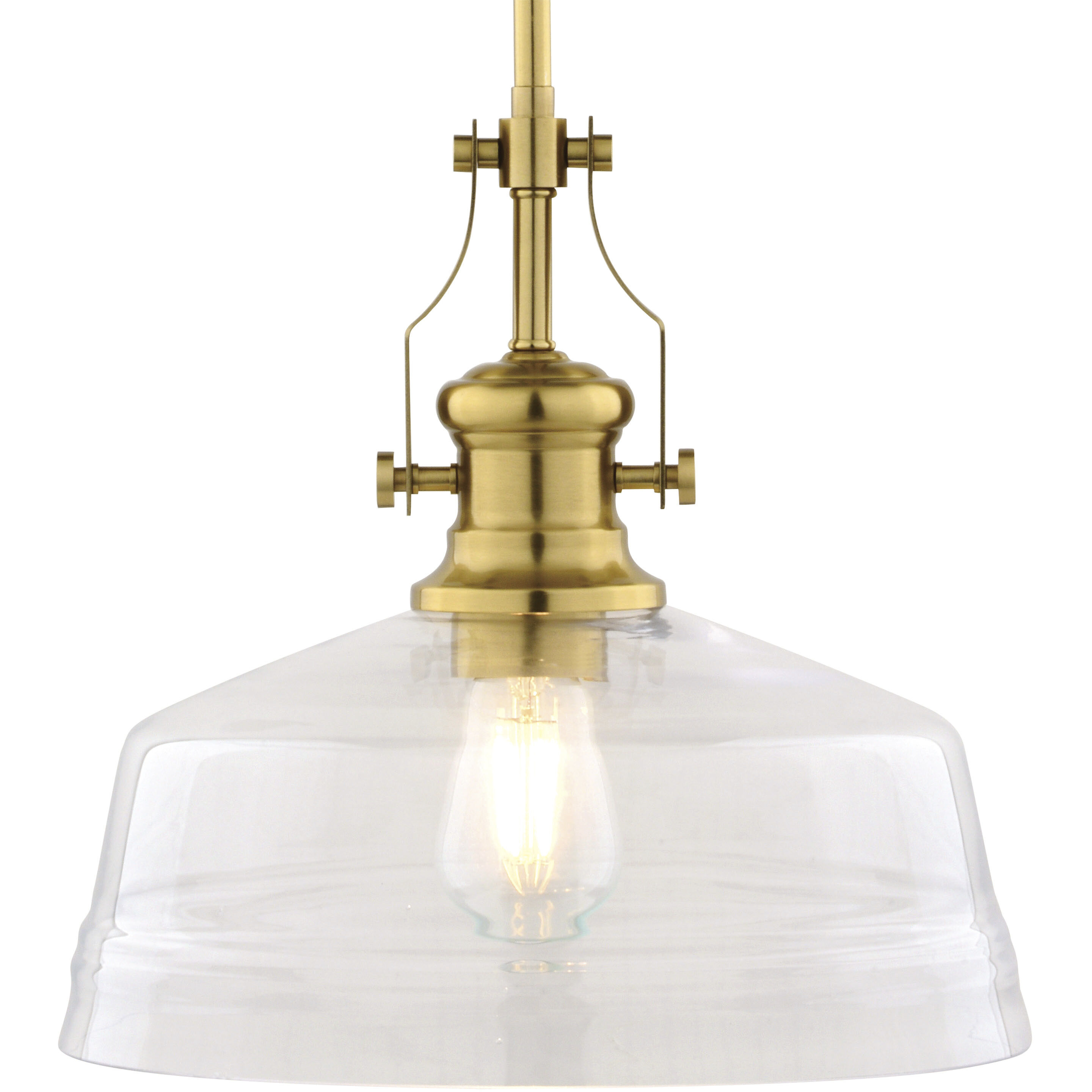 Beloit 1 Light 12 inch Brushed Gold Pendant Light Ceiling Light