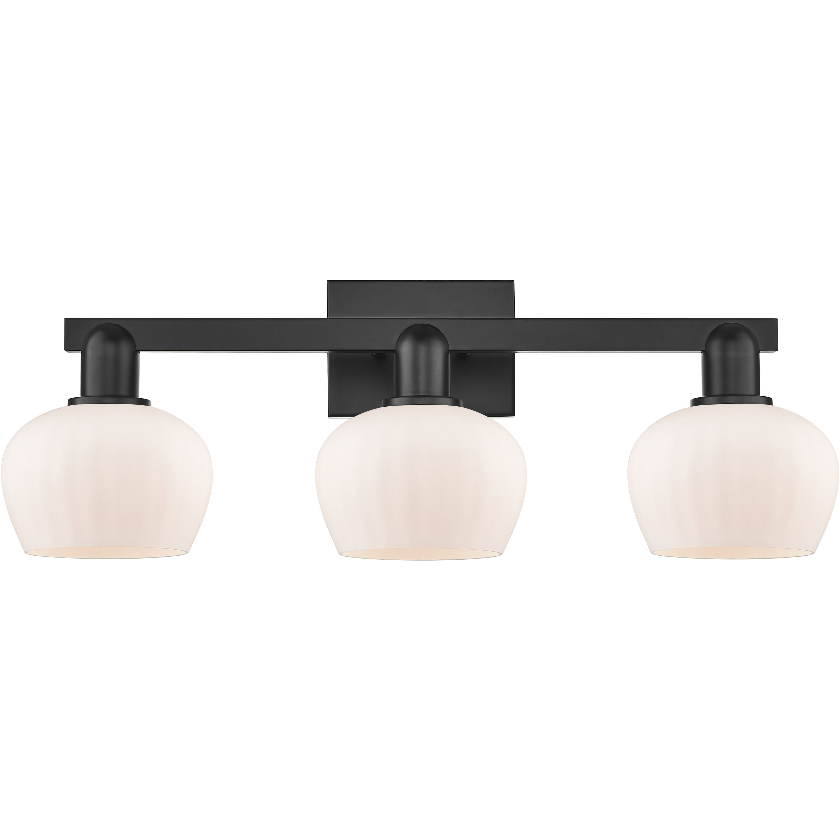 Arcadia Fenton 3 Light 25.5 inch Matte Black Bath Vanity Light Wall Light