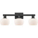 Arcadia Fenton 3 Light 25.5 inch Matte Black Bath Vanity Light Wall Light