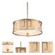 Lemuria 3 Light 22 inch Antique Silver Kitchen Island Pendant to Semi Flush Ceiling Light, Flambeau