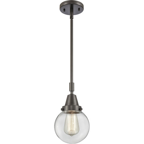 Beacon 1 Light 6 inch Oil Rubbed Bronze Mini Pendant Ceiling Light in Clear Glass