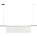 Peter Bristol Trace LED 60 inch Nightshade Black Single Linear Chandelier Ceiling Light