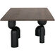 Leandra 86 X 46 inch Dark Walnut and Matte Black Dining Table