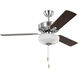 Linden 48 LED 48 inch Brushed Steel with Silver Blades Ceiling Fan