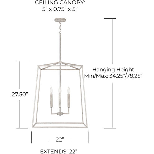 Thea 4 Light 22 inch Mystic Sand Foyer Ceiling Light