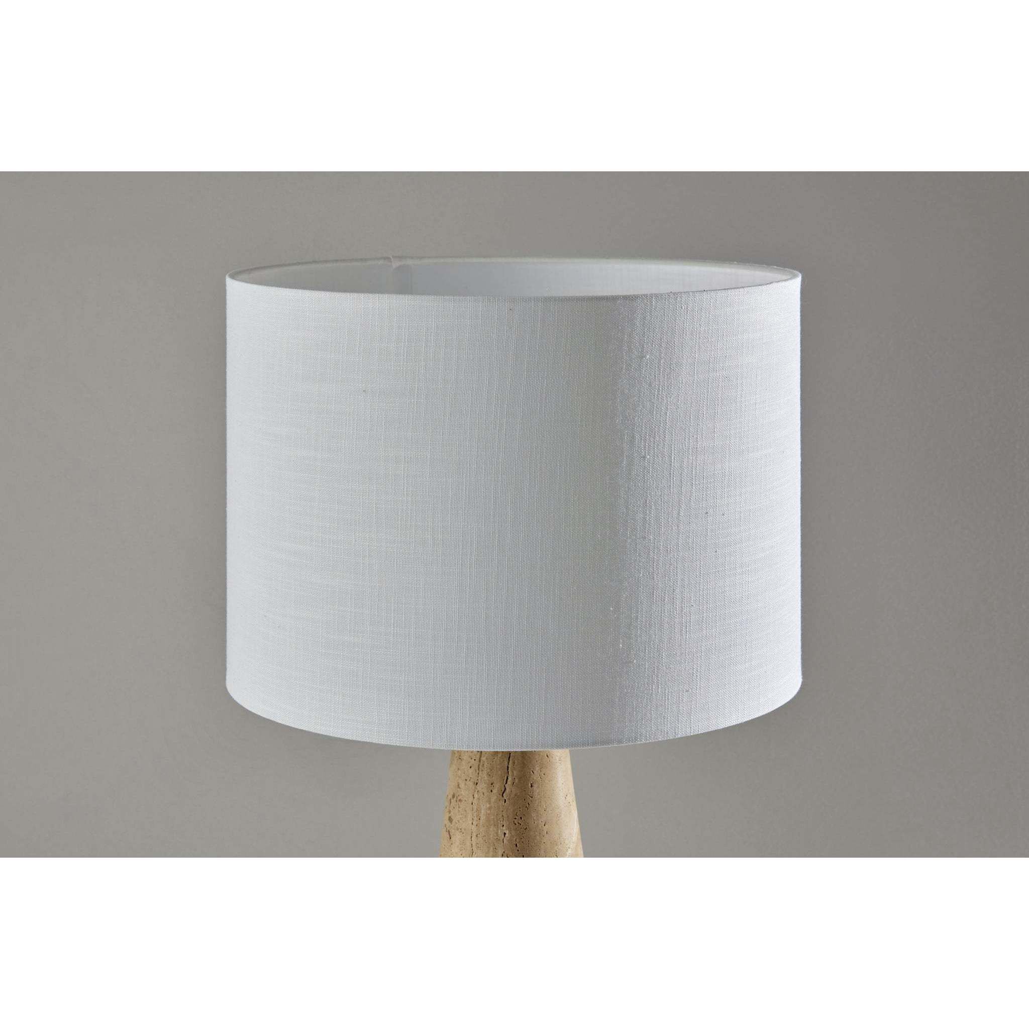 Travis 25.5 inch 150.00 watt Travertine Stone Table Lamp Portable Light