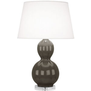 Williamsburg Randolph 31 inch 150 watt Grey Taupe Table Lamp Portable Light in Lucite, Carter Gray
