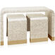 Waterfall Tables 48 X 32 inch Ivory and Taupe Nested Table Set in Ivory/Taupe