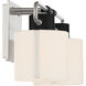Waverly Plaza 2 Light 14.75 inch Coal With Brushed Nickel Bath Light Wall Light
