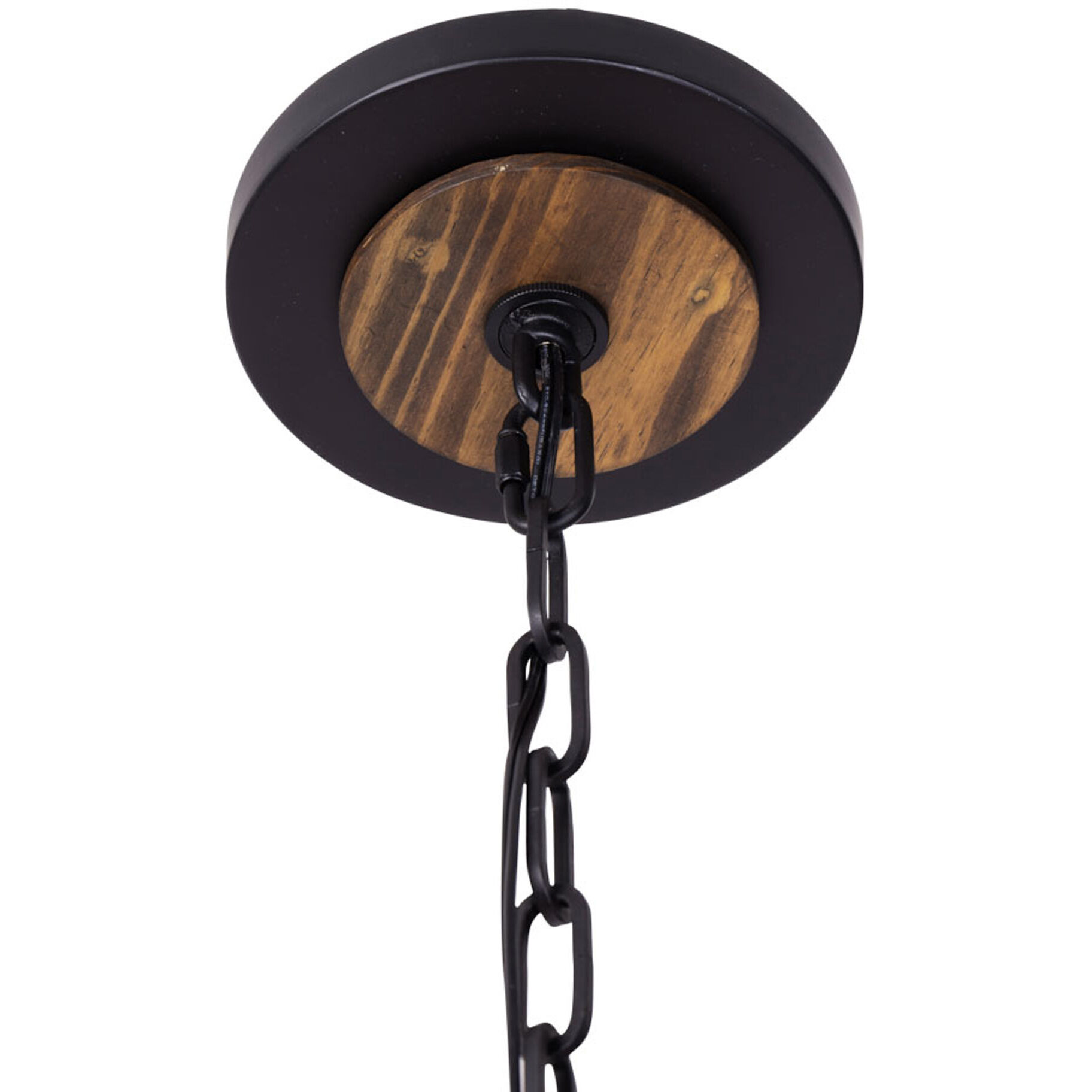 Suratto 8 Light 30 inch Matte Black and Medium Walnut Pendant Ceiling Light in Matte Black/Medium Walnut