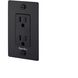 1G Duplex 125 Black Outlet