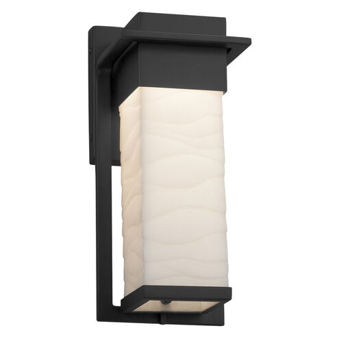 Porcelina 12 inch Matte Black Outdoor Wall Sconce