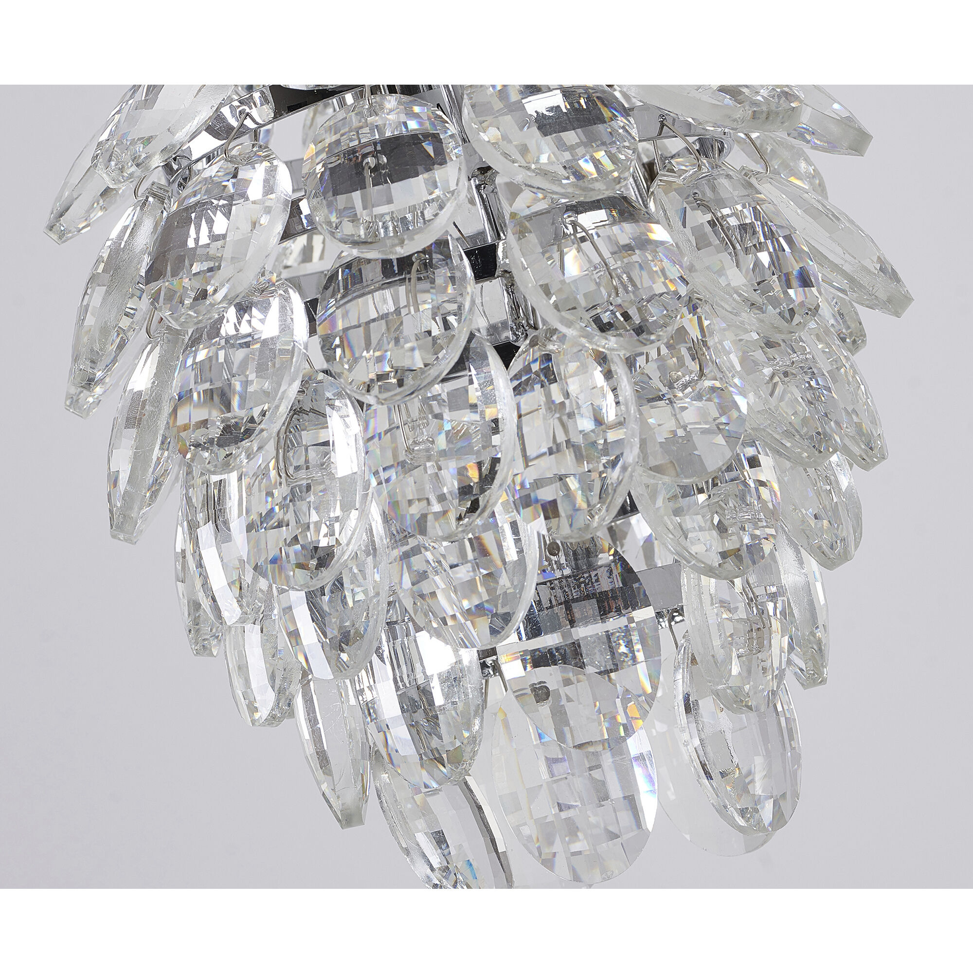 Canada 1 Light 5.9 inch Chrome Pendant Ceiling Light, Pineapple Shape, Chrome Metal