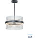 Chimes WiZ LED 23.75 inch Black and Satin Nickel Single Pendant Ceiling Light