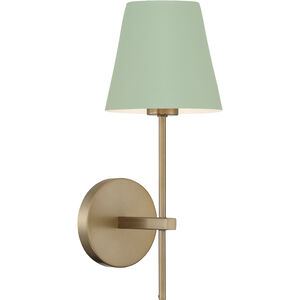 Xavier 1 Light 6 inch Vibrant Gold and Green Sconce Wall Light