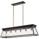 Lucian Island Light Ceiling Light in Black and Brushed Brass