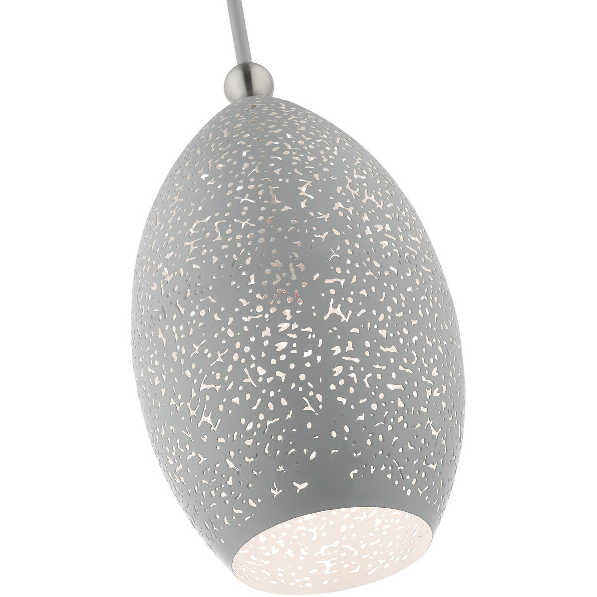 Charlton 1 Light 9 inch Nordic Gray with Brushed Nickel Accents Pendant Ceiling Light