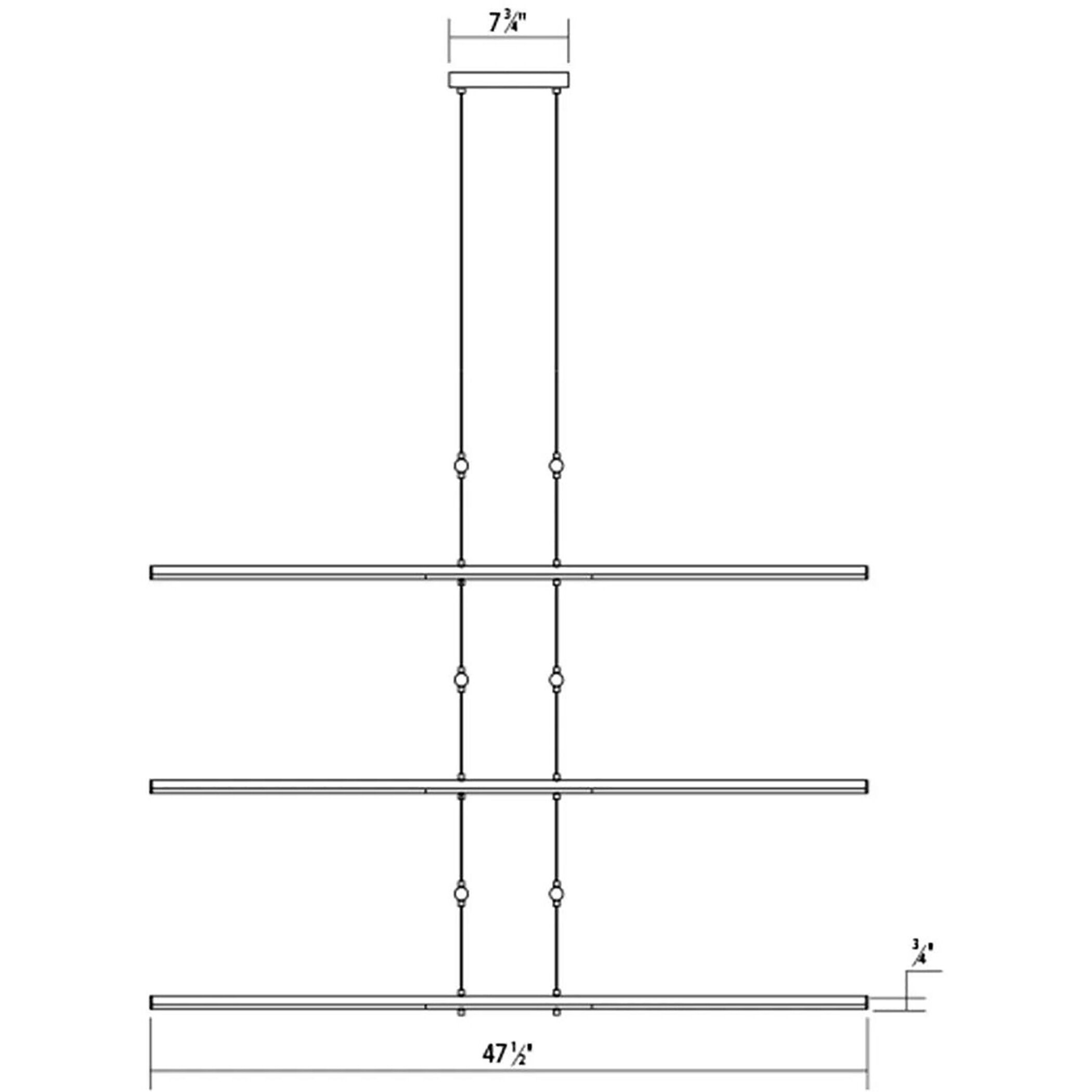 Tik-Tak LED 48 inch Satin Nickel Pendant Ceiling Light