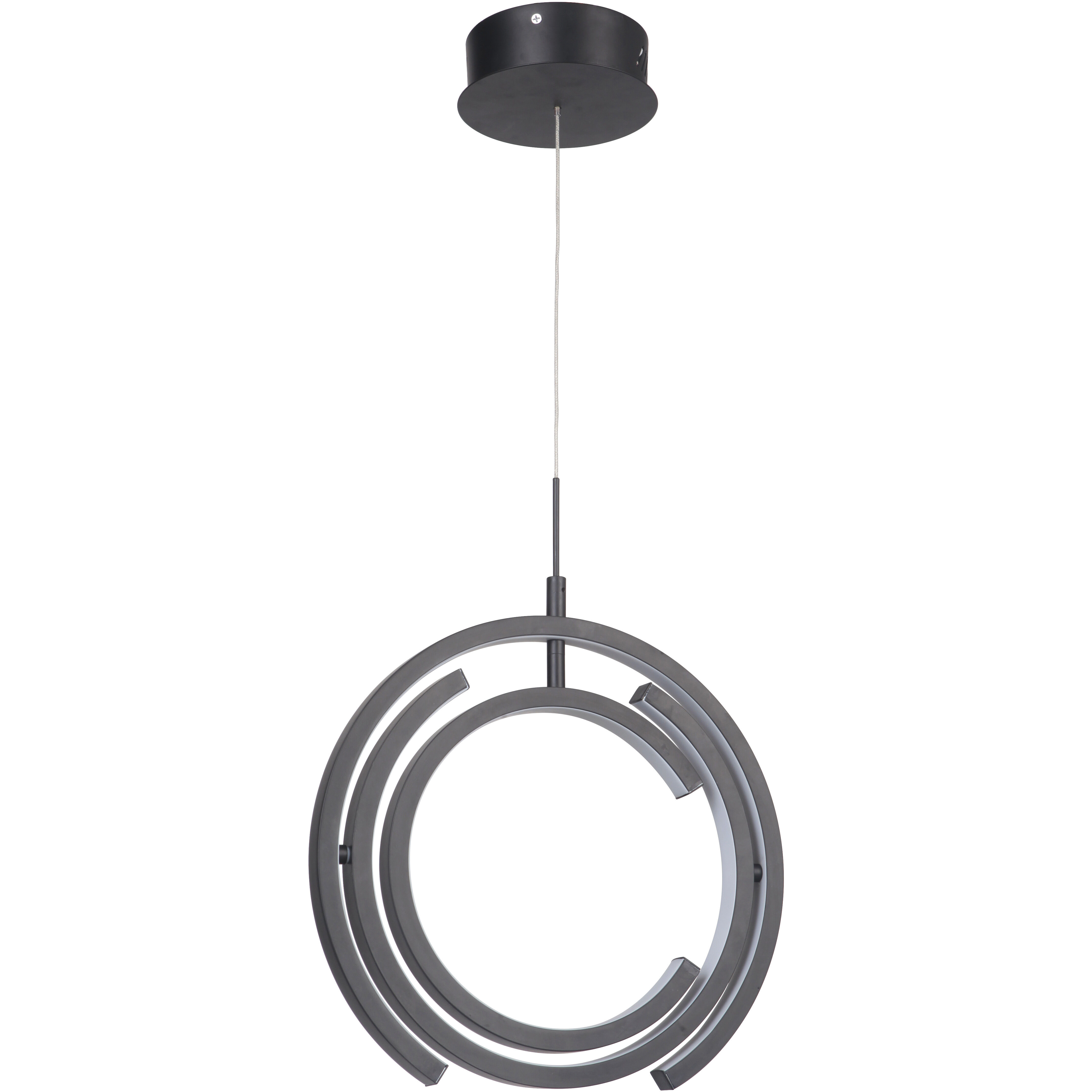Dolby LED 14 inch Matte Black Pendant Ceiling Light